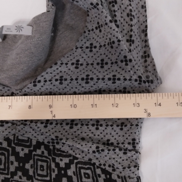 XXS Athleta Empire waist Dress Black and Gray Geometric Pattern Print - Picture 5 of 9